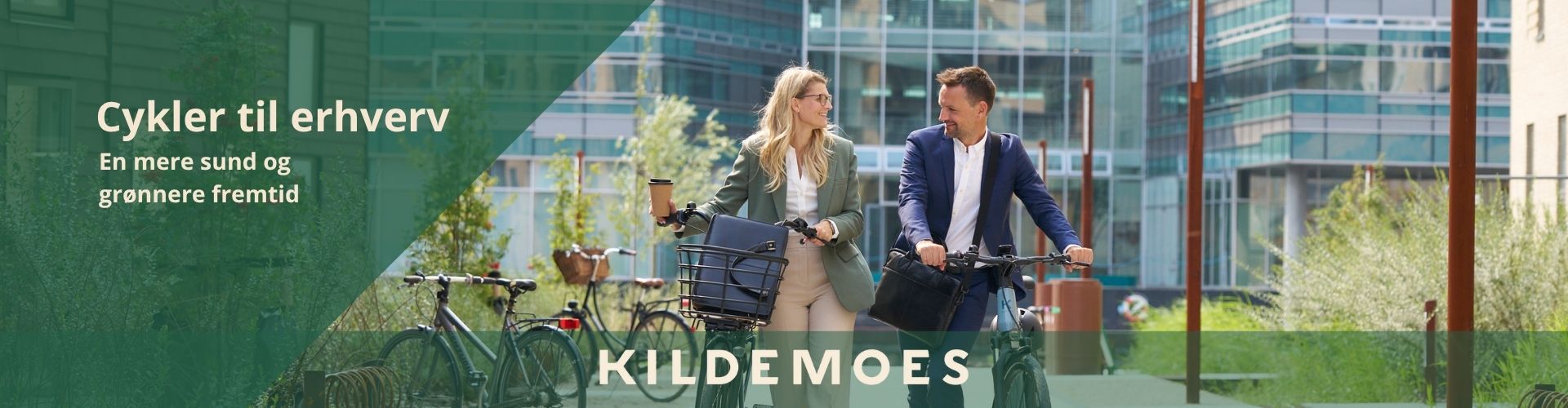 topbillede Cyckler til erhverv dame og mand med cykel