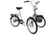 Monark handicapcykel med 3 hjul (2 forhjul) grå