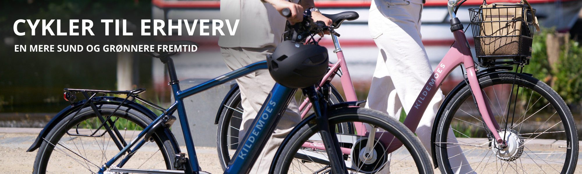 topbillede Cyckler til erhverv dame og mand med cykel